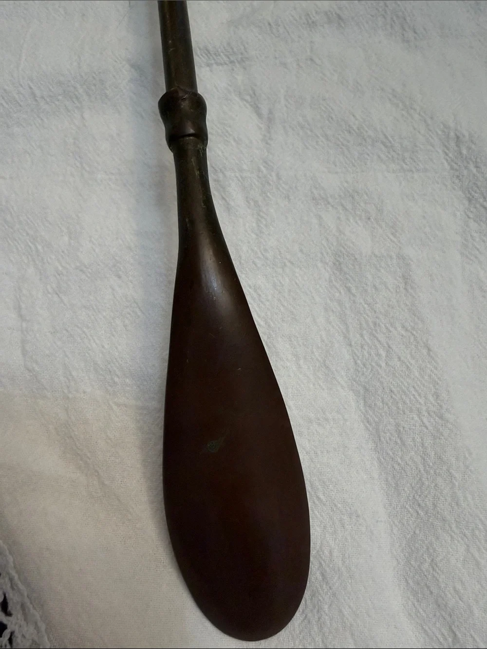 Vintage Heavy Solid Brass The Cat & Fiddle Figural Shoehorn Mid-Century